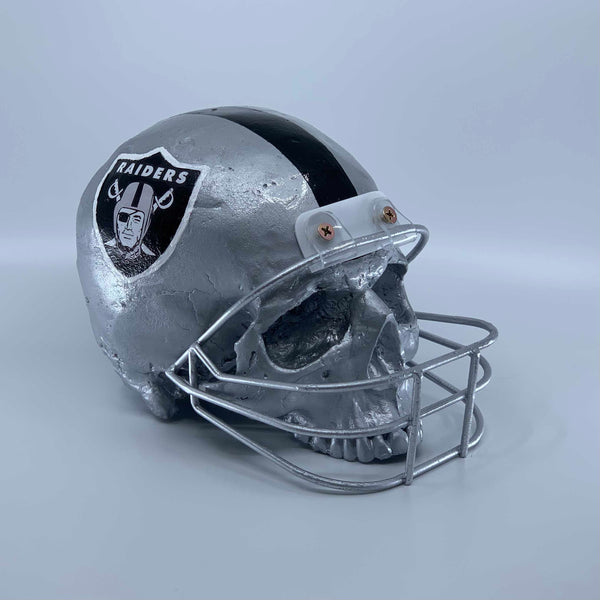 chrome raiders football helmet Las Vegas Raiders HELLmet Skull – Skullpable